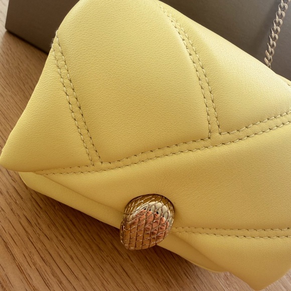 Yellow Quilted Chain Bag - Picture 2 of 4